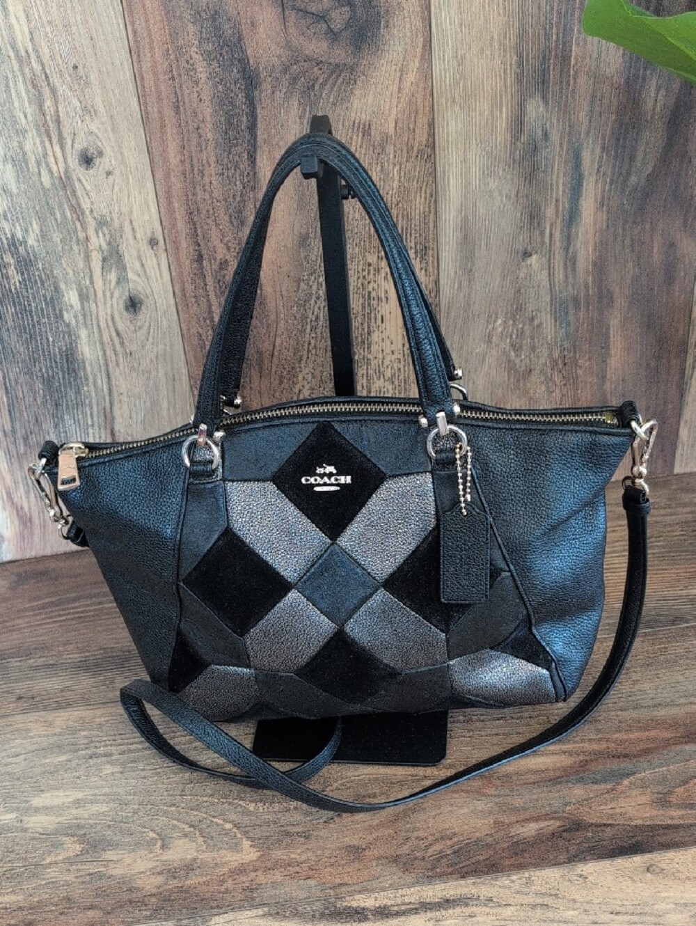 Coach Patchwork Leather Detachable Crossbody Strap Satchel - Picture 2 of 9